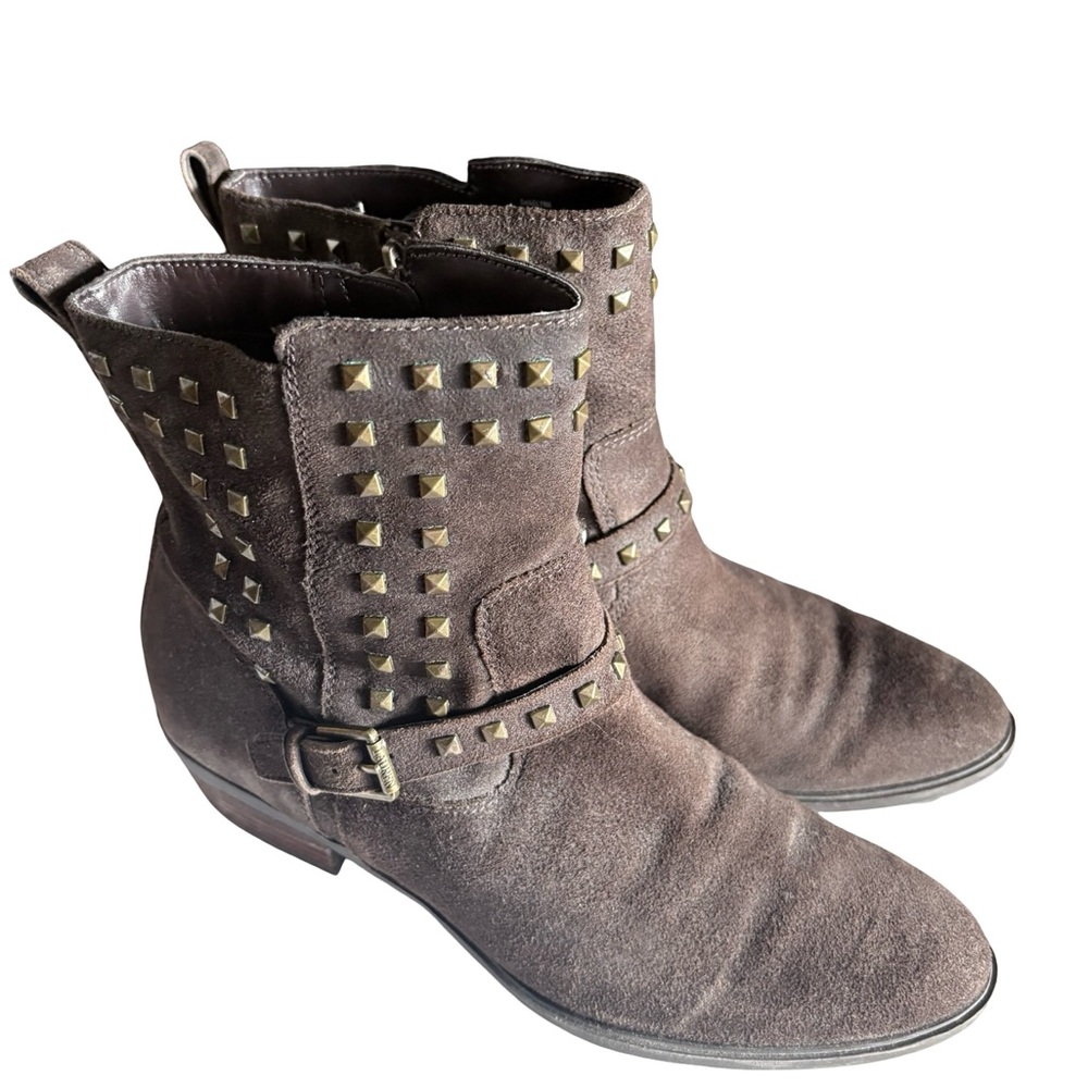 Ralph Lauren Shaelyn Studded Brown Ankle Boots Women’s size 10